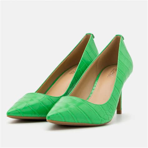 michael michael kors viola suede pumps green|Michael Kors heel pumps.